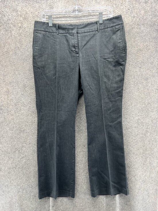 J. Jill Pants - J. Jill Dress Pants Womens 12P Gray Cotton Blend Twill Straight Stretch Pockets